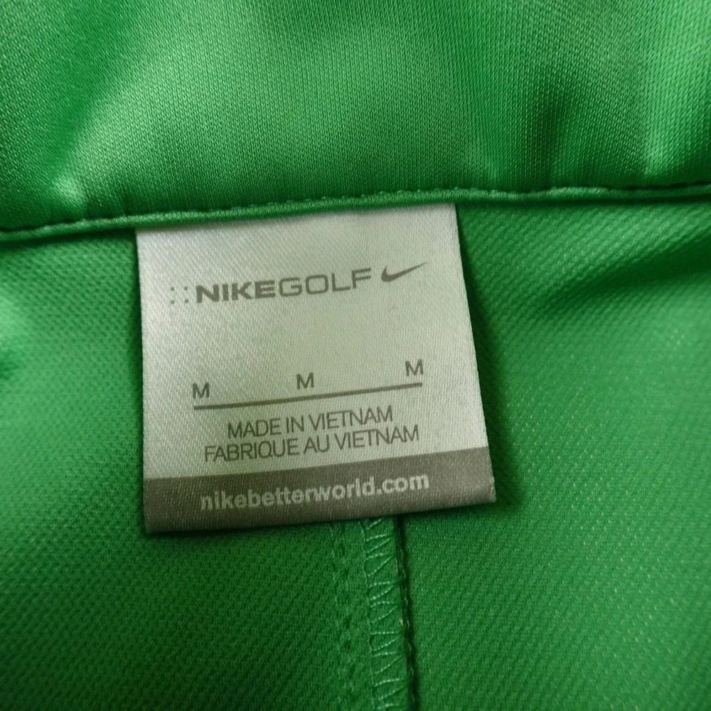 VTG Nike Golf Jacket Womens M Green Pullover 1/4 Zip Mock Windbreaker Y2K Active